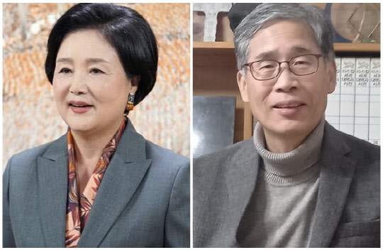 김정숙 여사(왼쪽)와 신평 변호사. <연합뉴스>